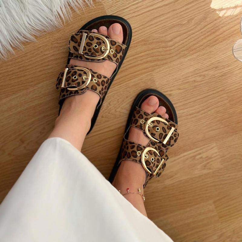 Laura Leopar Desenli Terlik